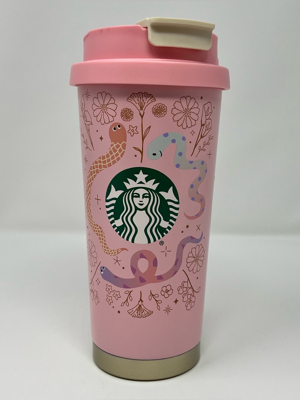 Starbucks 2025 Year of the Snake Pink Tumbler 12 oz Lunar New Year Cup